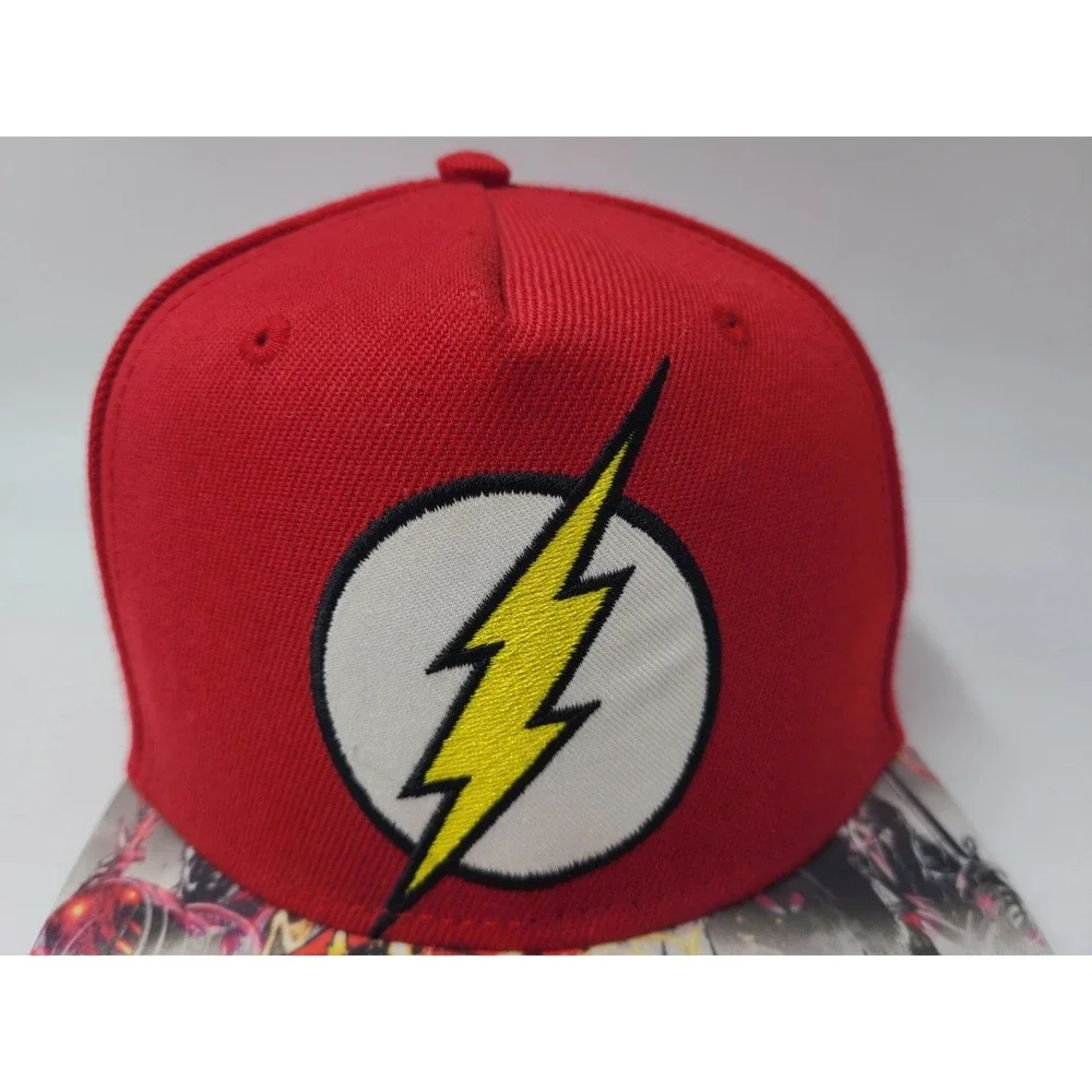 Youth The Flash DC Comics Snapback Hat Cap Comic Book Superhero Boys Girls‎ Red